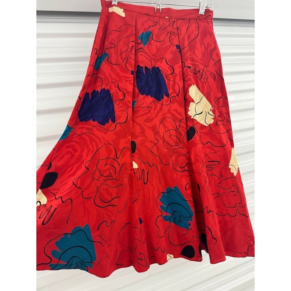 Julie Francis Vintage Floral Silk Skirt